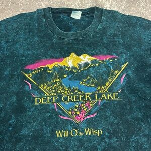 Vintage single stitch deep creek lake will o the wisp tshirt men’s XL